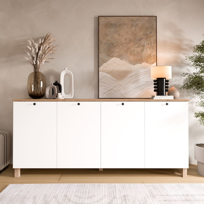 Hanah Home Nord - ND4-SW Blanco y Roble Hanah Home Nord - ND4-SW Blanco y Roble